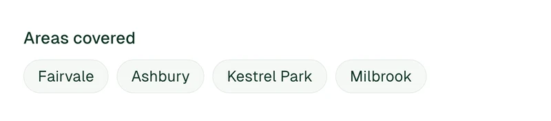 The towns Greenlight covers: Fairvale, Ashbury, Kestrel Park and Milbrook